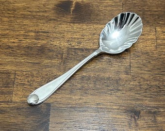 Cuchara de azúcar vintage Oneida Garnet Shell, de acero inoxidable, para repuesto de cubiertos.