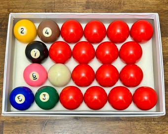 Aramith Premier Snooker Ball Set Complete 15 Red + 6 Color, 1 Cue Ball, Phenolic Resin Billiard Balls with Tray