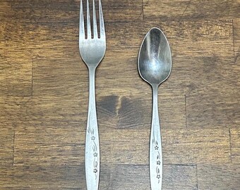 Vintage Oneida Triana Stainless Fork or Teaspoon, Discontinued Northland Korea Pattern, Sold Individually