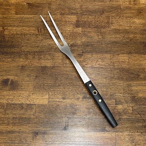Ekco Flint Vintage Black Composite Handle Carving Fork