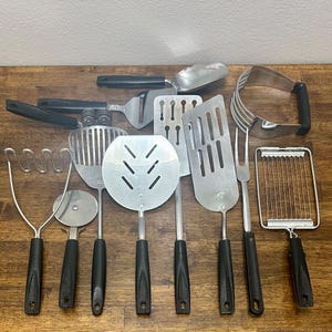 Vintage Ekco Kitchen Utensil: Mid-Century Black Handle, Sold Individually