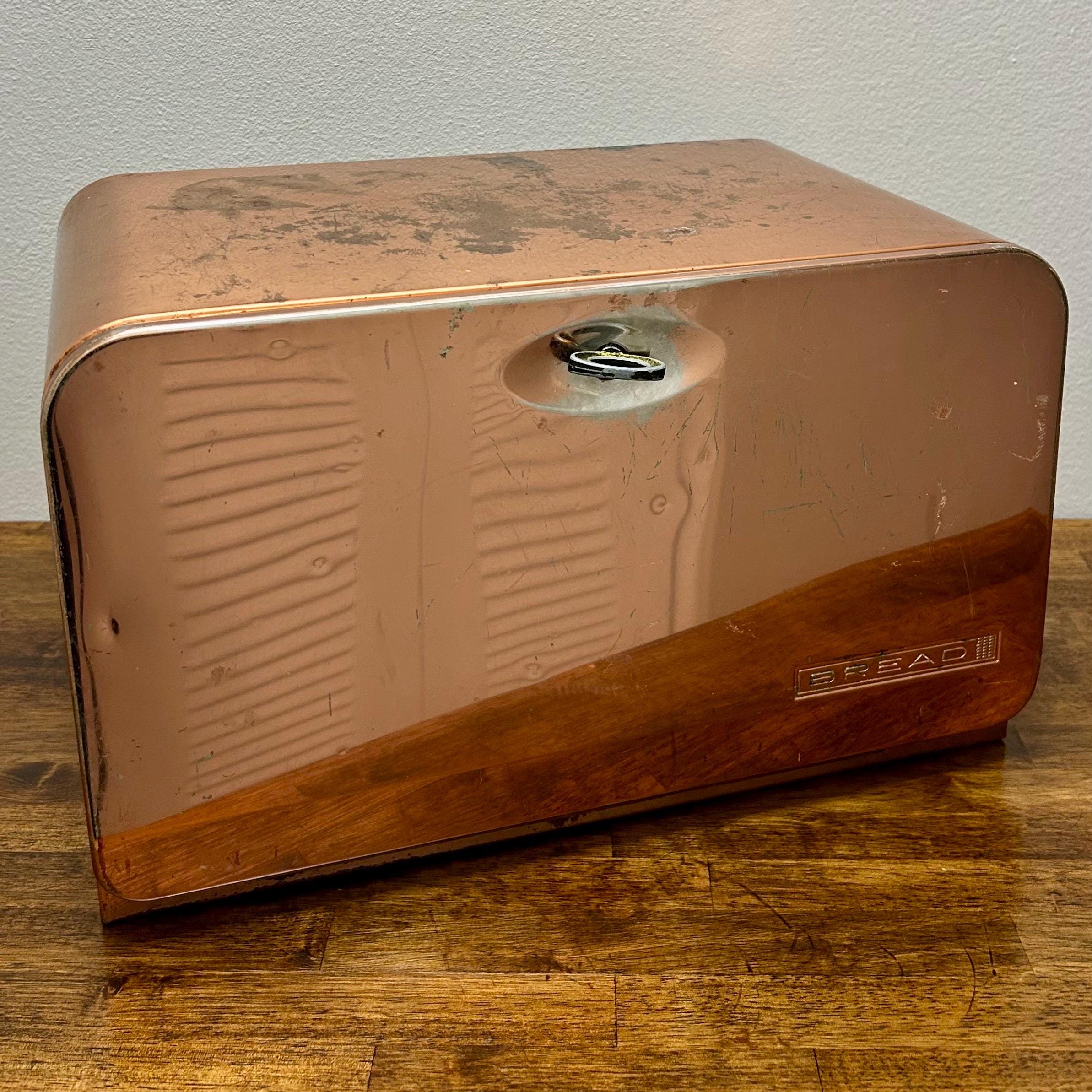 bread パンケース リンカーン　ビューティーウェア　ヴィンテージ　ブリキ Vintage Copper Bread Box, Lincoln Beautyware - Etsy