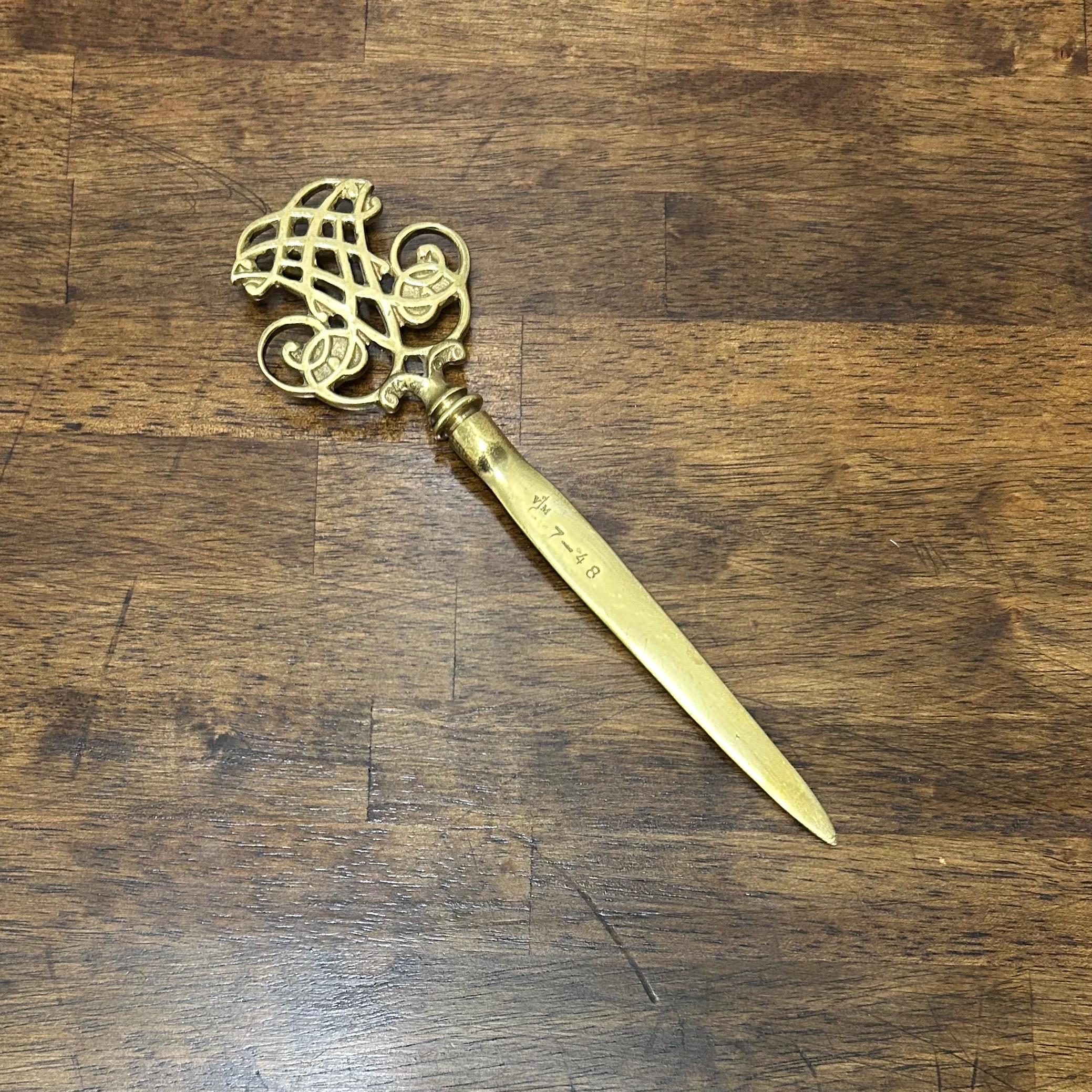 Virginia Metalcrafters Vintage Brass Letter Opener - Etsy