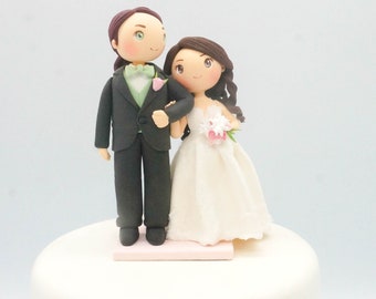 Lean on me wedding cake topper, baby pink wedding theme, mint green wedding theme