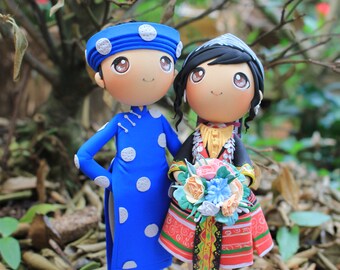 Traditional Hmong Wedding Attire Bride And Groom Wedding Cake Etsy