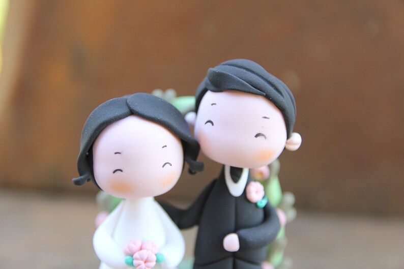 Mini Wedding Cake Topper Vintage Wedding Topper Cupcake Cake Etsy