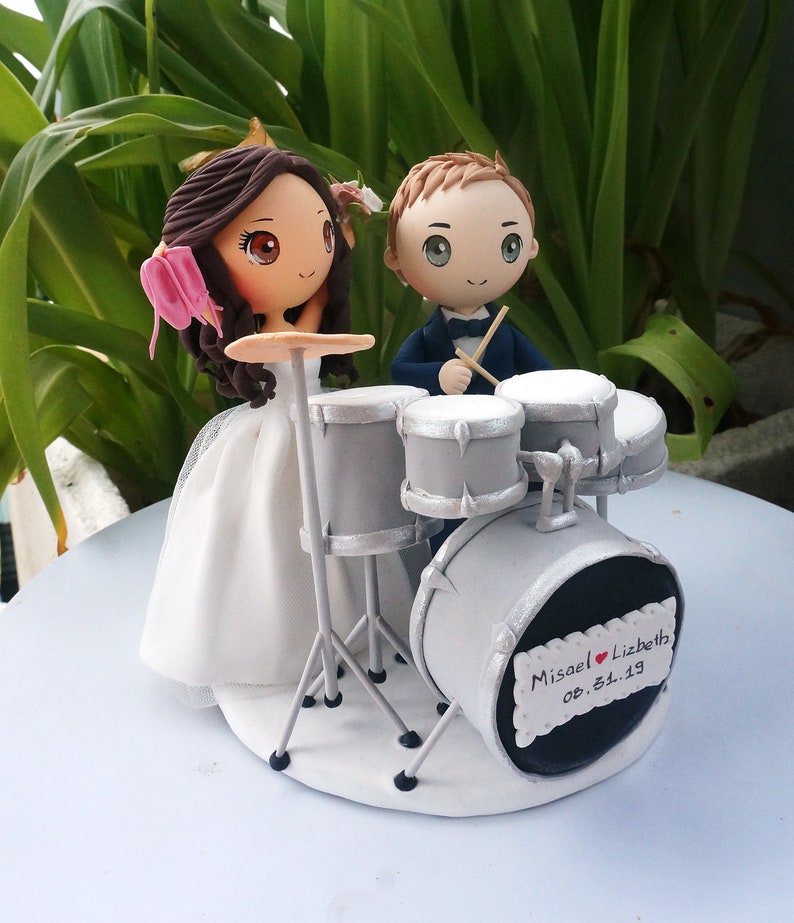 Drummer and Ballerina Wedding Cake Topper Etsy