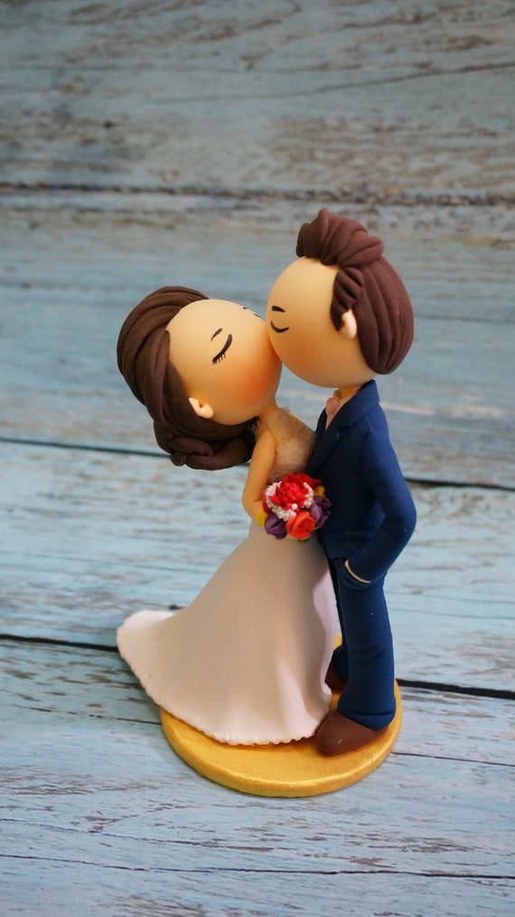 Kissing Wedding Cake Topper Etsy