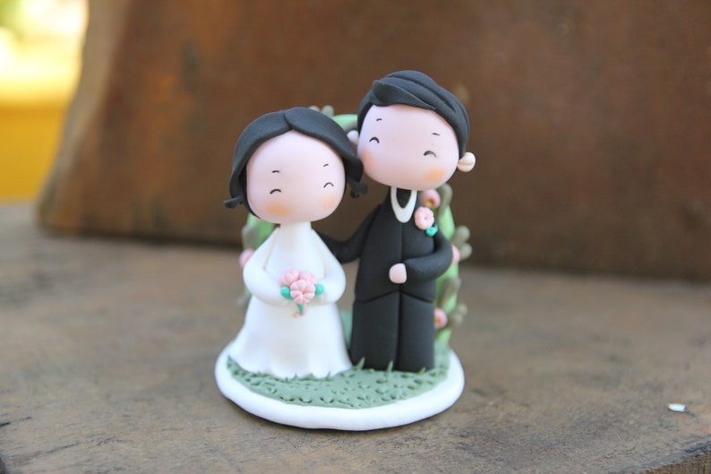 Mini Wedding Cake Topper Vintage Wedding Topper Cupcake Cake Etsy