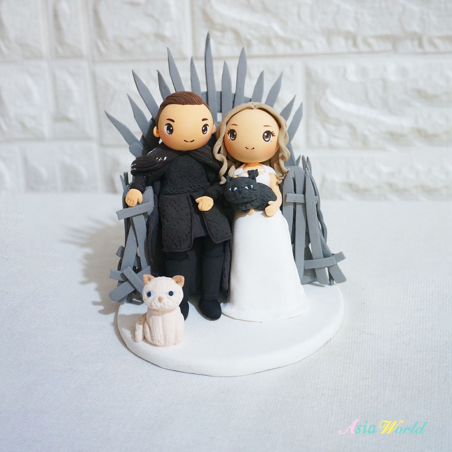 Wedding cake topper Game of Thrones wedding cake topper clay Etsy