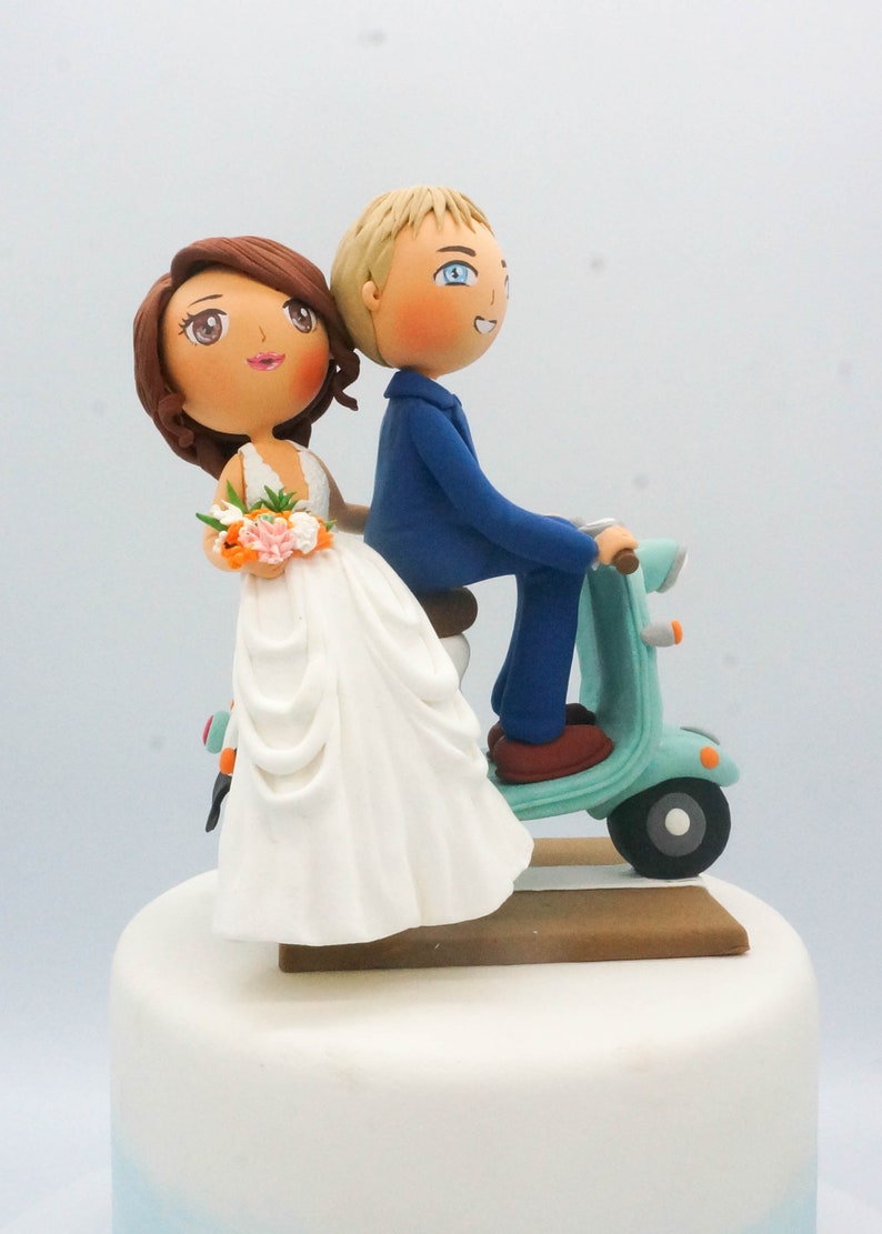 Custom Wedding Cake Topper Vespa Wedding Cake Topper Scooter Etsy