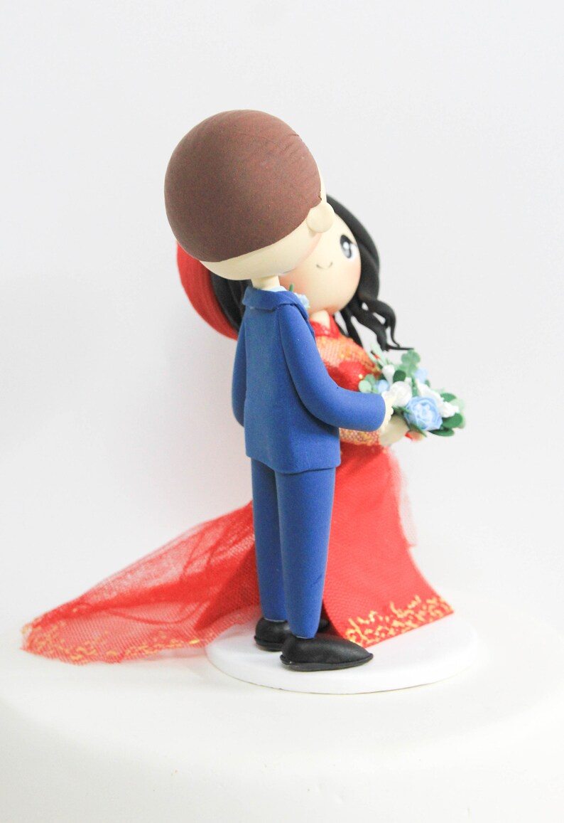 Vietnam Wedding Cake Topper Ao Dai & Traditional Suit Wedding Etsy