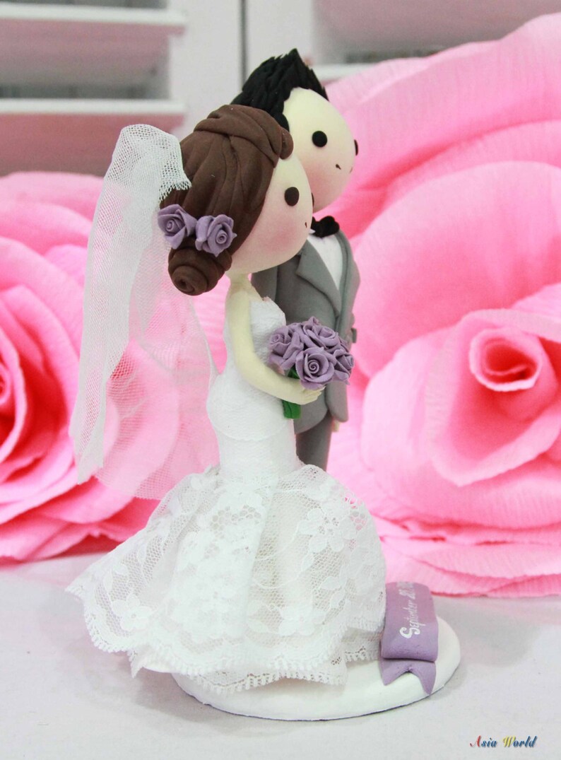 Wedding Cake topper in lace strapless mermaid wedding ...