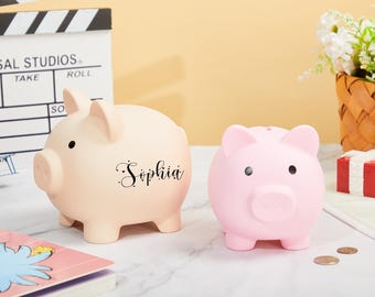 Custom Piggy Bank with Name Personalized Piggy Bank for Boys or Girls Kids Birthday Gift Kids Name Gift Kids Room Decor Gift for Kids