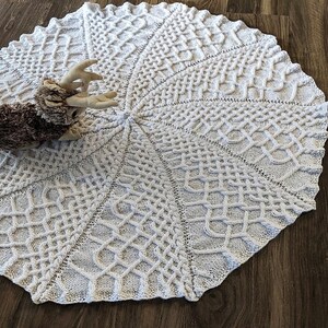 Cable and Swirl Baby Blanket Knitting Pattern