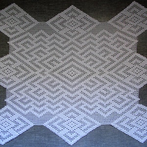 Prime Block Center Piece Filet Crochet Pattern