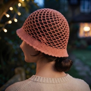 Haakpatroon voor een kanten hoed (PDF) | Vintage bruidshoed voor dames | Handleiding voor een gehaakt bruidshoofdsieraad