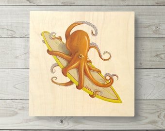 Surfing Hawaiian Octopus Sign - Made in Hawaii