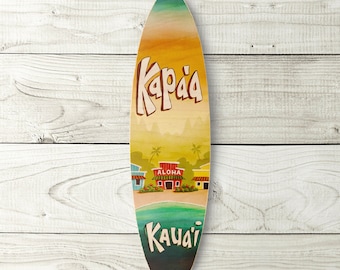 Kapa'a Surfboard - beach, tropical, hawaiian wall decor