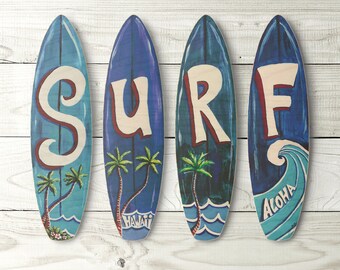 Surf Surfboard Set - Surf,Aloha, Hawaii on cute surfboard signs