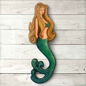 Mermaid Sign - Vintage, tropische stijl zeemeermin. Gemaakt in Hawaï.