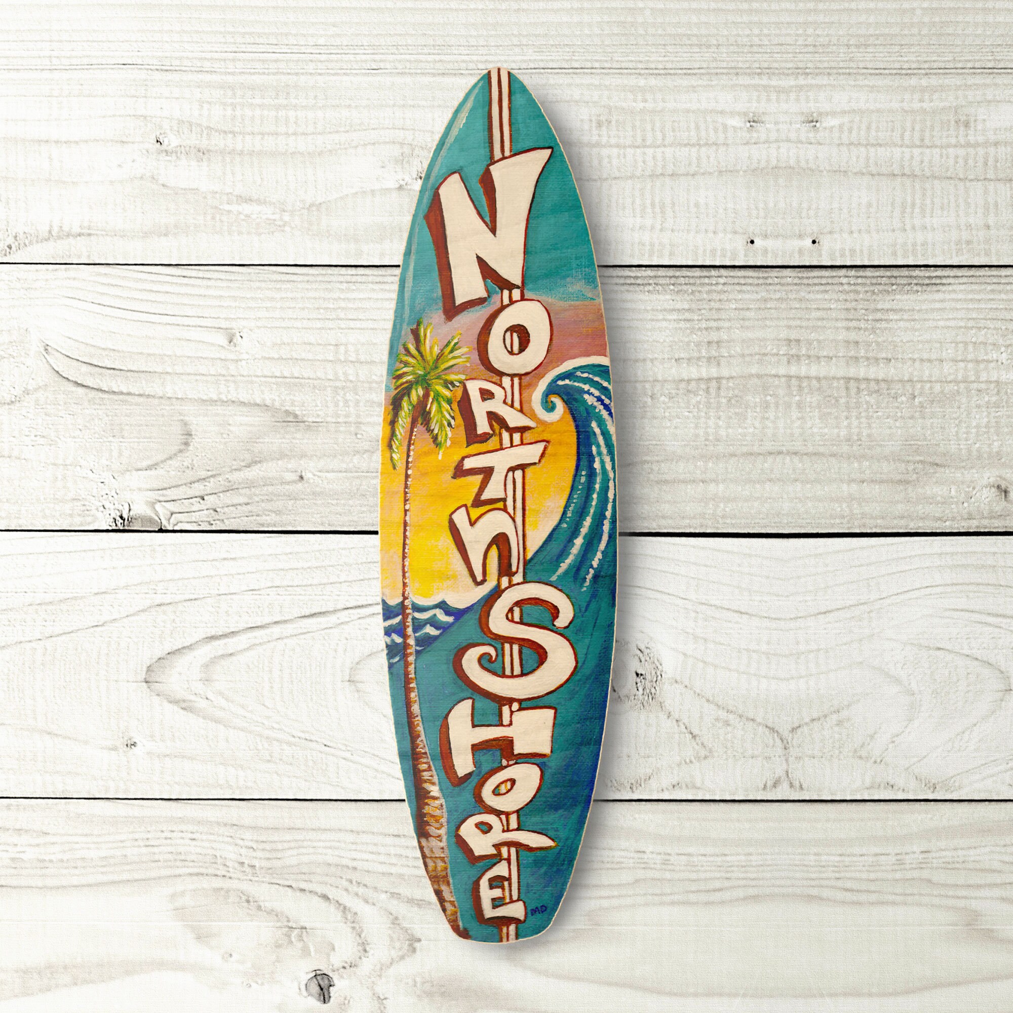NYC Jewelers Round Surfer On Wave Huntington Beach California (Surfing Surf Retro Beach) Metal 0.75" Lapel Hat Pin Tie Tack Pinback