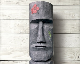 Original Hand-Carved Tiki – carved and painted tiki