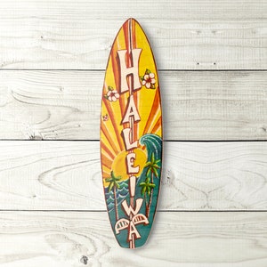 Haleiwa Surfboard - beach, tropical, surf, art, hawaii wall decor