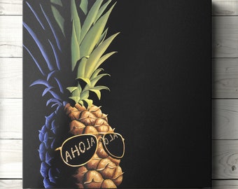 Cool Pineapple Canvas Print – Hawaiian, aloha, pop art