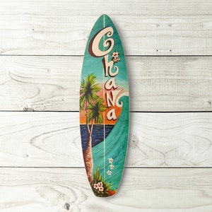 Aloha Surfboard - Beach, Tropical, Hawaiian Wall Decor - Etsy