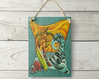 Hawaii Sign Hawaiian Sign Tropical Beach Decor Hawaiian Art - Etsy