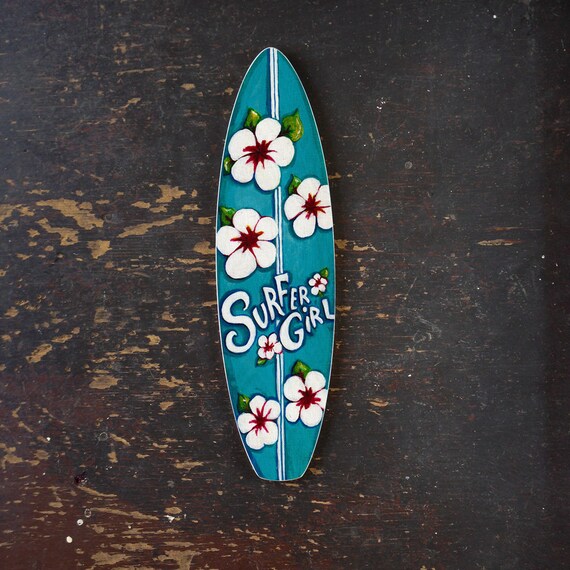 Surfer Girl Surfboard beach, tropical, surf, art, hawaii wall decor Surfer Girl Surfboard beach, tropical, surf, art, hawaii wall decor