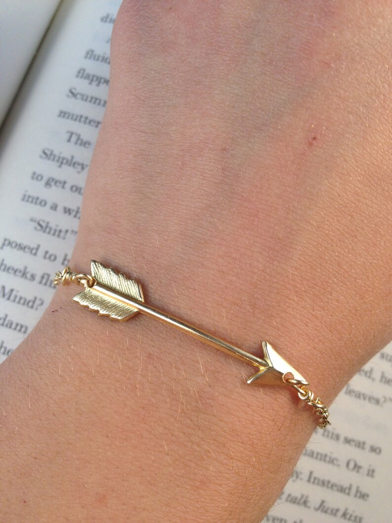 Arrow Bracelet Simply Gold Arrow Bracelet Bridesmaids Gift Etsy