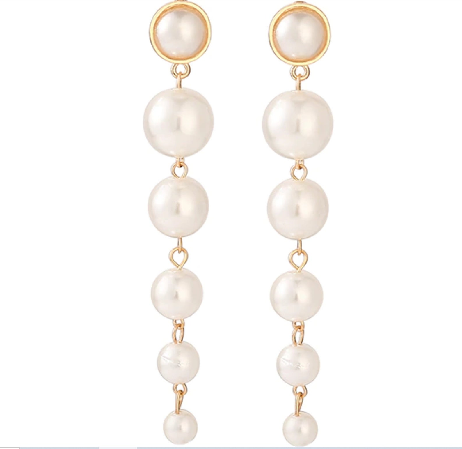 Elegant Pearl Long Tassel Earrings Charm Dangle Pendants Statement ...