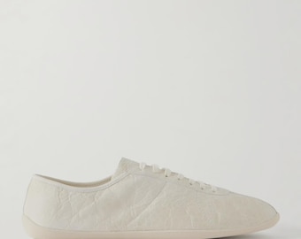 handmade off white leather sneakers for men | genuine leather casual shoes