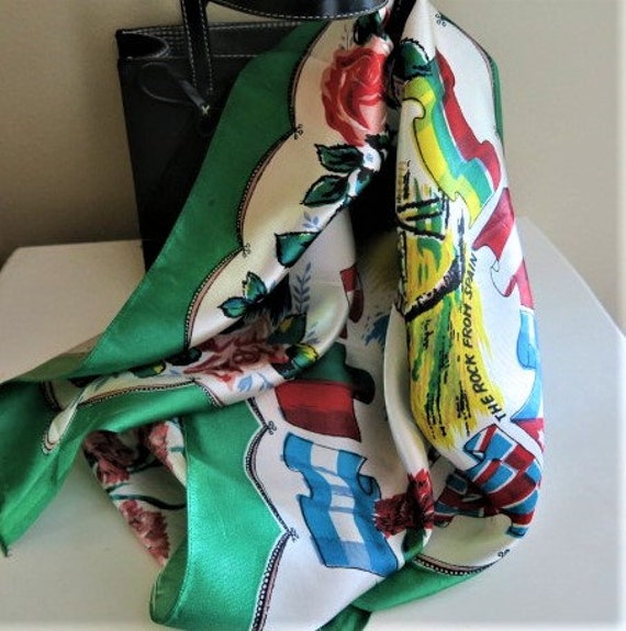 GIBRALTAR scarf, THE ROCK souvenir, vintage trave… - image 4