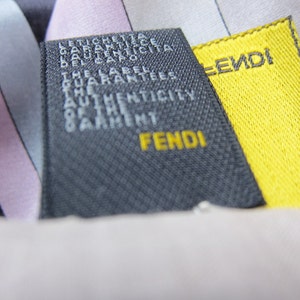 Fendi scarf, summer neckerchief, silk and cotton. image 4