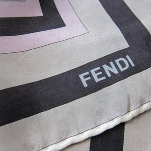 Fendi scarf, summer neckerchief, silk and cotton. image 3