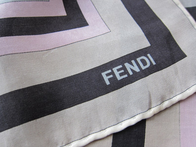 Fendi scarf, summer neckerchief, silk and cotton. image 3