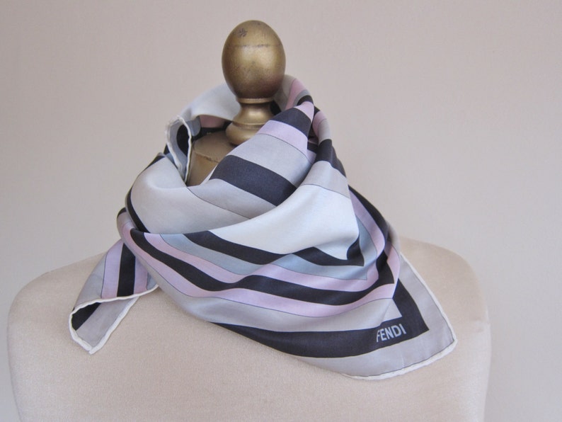 Fendi scarf, summer neckerchief, silk and cotton. image 1