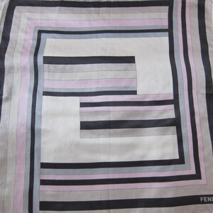 Fendi scarf, summer neckerchief, silk and cotton. image 5