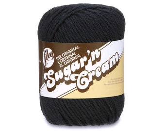 Black Lily Sugar 'n Cream Cotton Yarn - 2.5 Ounces