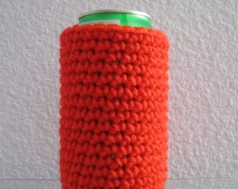 Orange Can Cover Cozies - Bottle Cover Coasters Set of 2