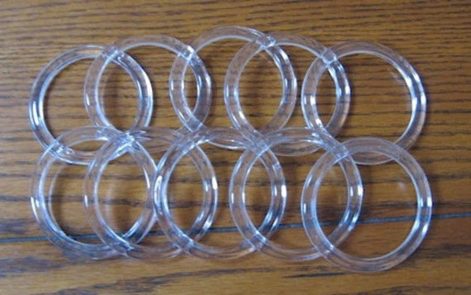 10 Large Clear Acrylic Craft Rings 3 1/4 Etsy