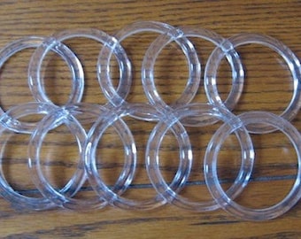 10 Large Clear Acrylic Craft Rings - 3 1/4"