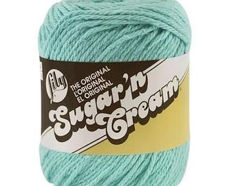 Lily Sugar 'n Cream Cotton Yarn - Seabreeze Turquoise 2.5 Ounces