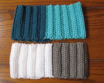 Mini Cowl - Color Block Ribbed Neck Warmer