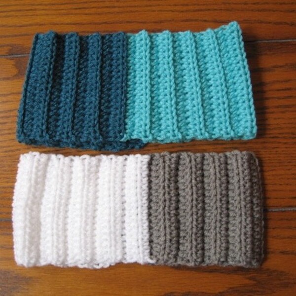 Mini Cowl - Color Block Ribbed Neck Warmer