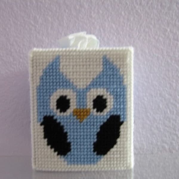 Tissue Box Cover Blue Owl Tissue Topper