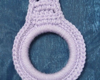 Towel Ring Holder for Cabinet Knob - Lavender Kitchen or Bath